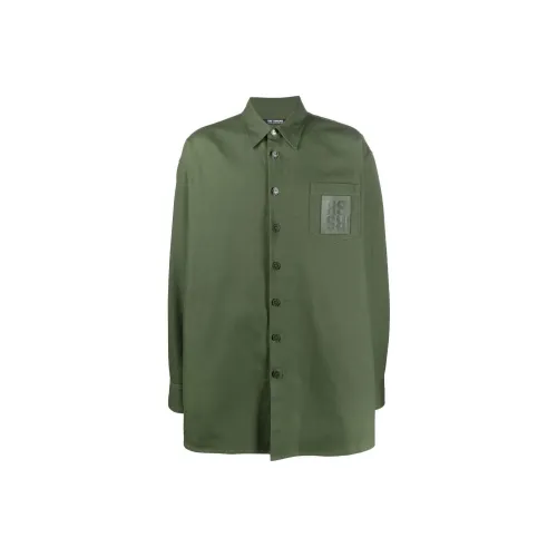 RAF SIMONS Oversized Logo-patch Cotton Shirt