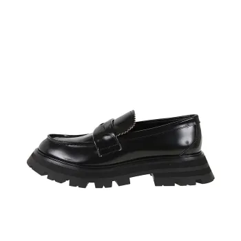Alexander McQueen Wander Leather Loafers 'Core Black' Women's