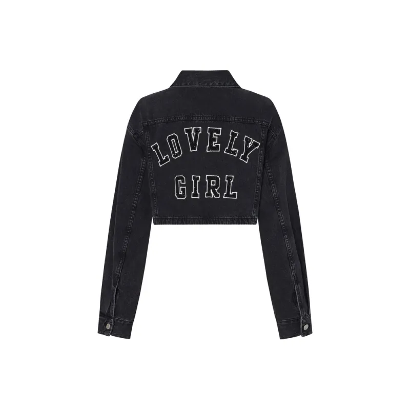MO&CO Denim Jackets Women's Denim Black-1