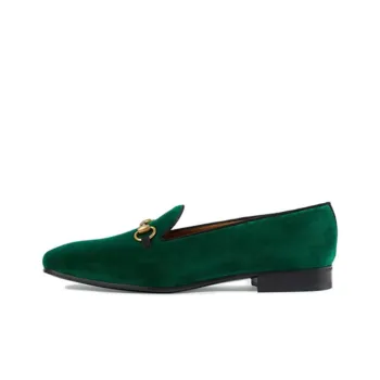 GUCCI Horsebit Men's Casual Shoes Men Low-Top Green