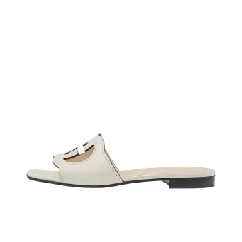 GUCCI Women's Interlocking G Cut Out Slide Sandal 'Mystic White' Women's
