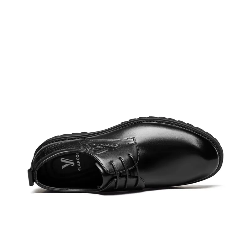 YEARCON Dress Shoes Men Low Top Brown/Black-2