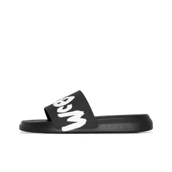 Alexander McQueen Grafitti Logo Printed Slip On Slides