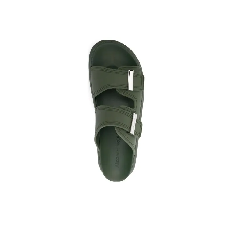 Alexander McQueen Hybrid Double Buckle Sandal Khaki-4