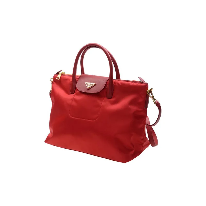 PRADA Nylon Shoulder Bag Crossbody Bag Handbag Women's Red-1