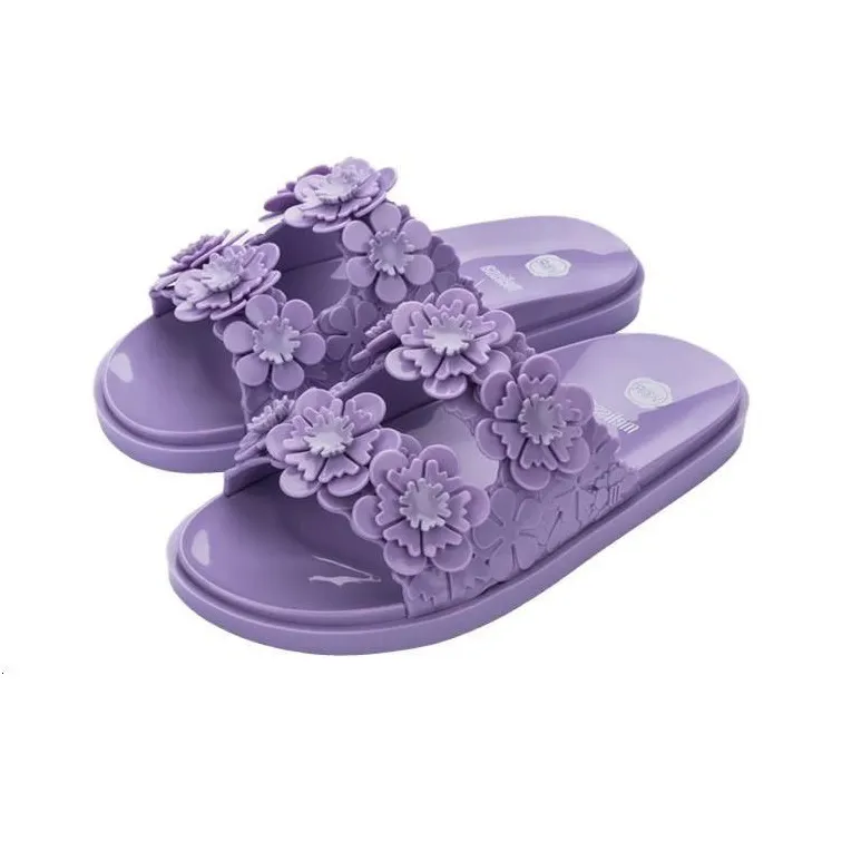 Melissa Slide Slippers Women's Black/Beige Brown/Purple/Pink/Green-11