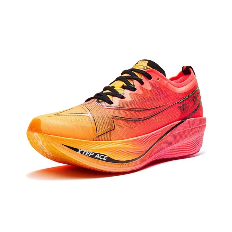 XTEP 160X 5.0 PRO Cushioning Wear Resistant Low Top Running Shoes Women's Orange Red-1