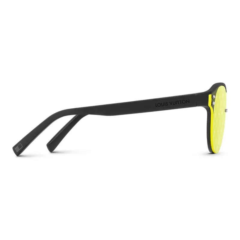 LOUIS VUITTON Irregular Shape Sunglasses Men's Black-2