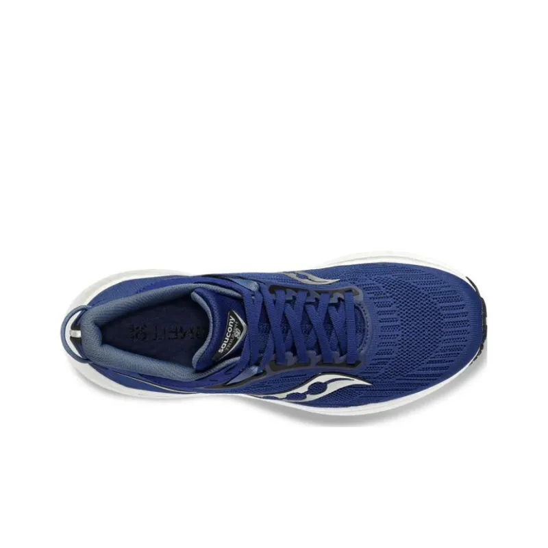 Saucony Triumph 21 Slip Resistant Low Top Training Running Shoes Men's Blue-2