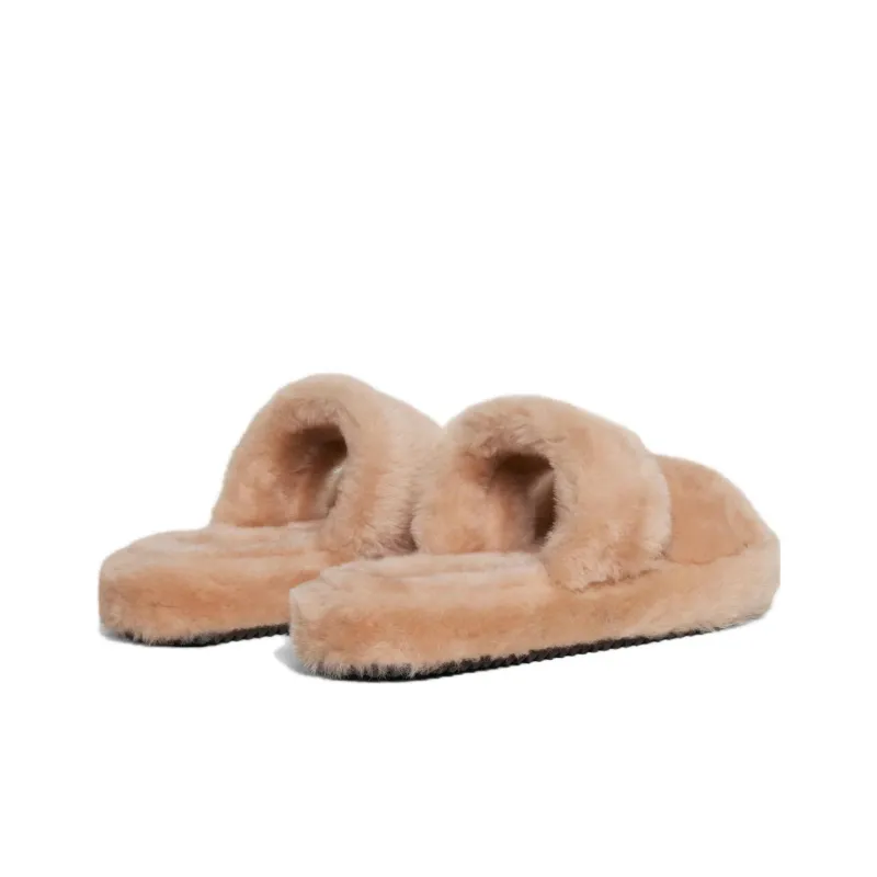 CELINE Triomphe Slide Slippers Women's Light Pink Red-3