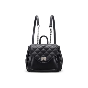 UNITE STAR PU Chain Bag Backpack Small Size Women's Black