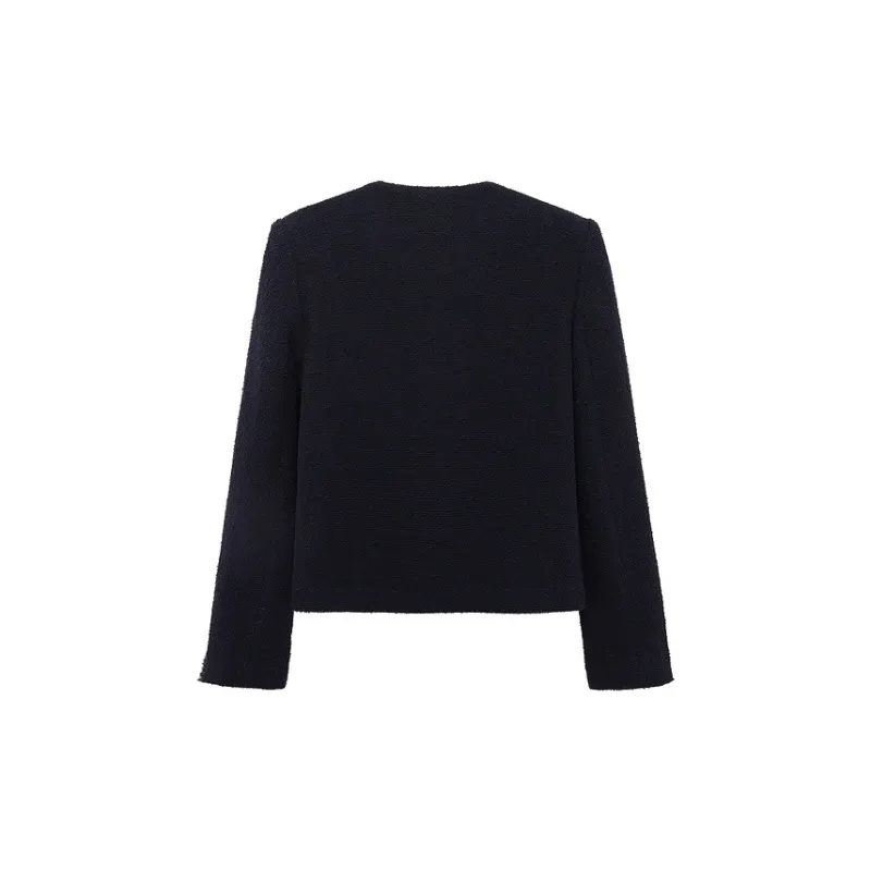 D'zzit Cropped Coats Women's Dark Blue-1