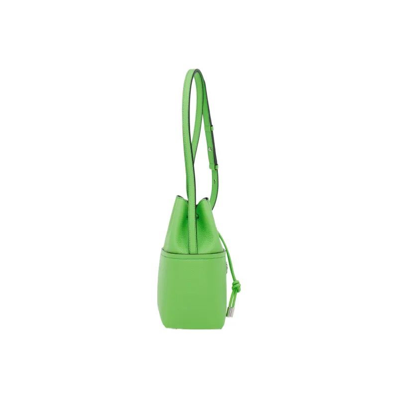 FERRAGAMO GANCINI Stamped Calfskin Bucket Bags Shoulder Bag Crossbody Bag Mini Women's Green-1