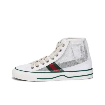 GUCCI Tennis 1977 High Top Mesh White Women's