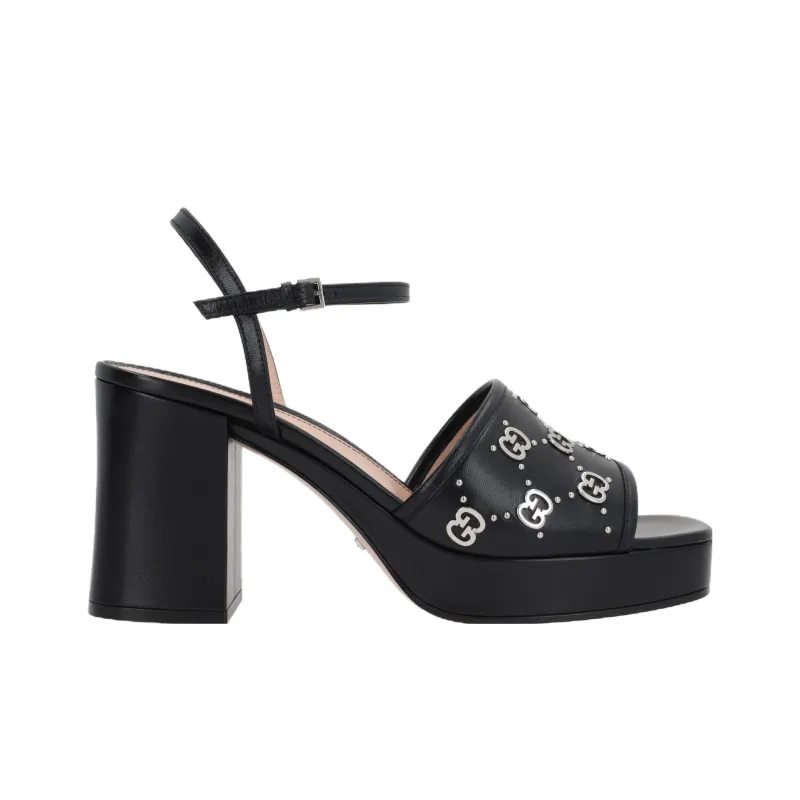 GUCCI GG Stud embellished Platform Sandals-1