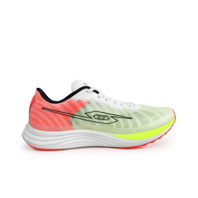 TANSHEZHE Shock Absorbers Slip Resistant, Abrasion Resistant, Breathable Low Top Running Shoes Unisex White Red-1