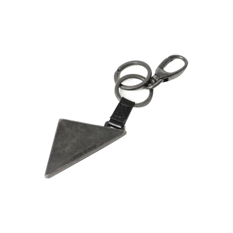 DIESEL Metal With Calfskin Key Ring Bag Accessories Men's Black-1
