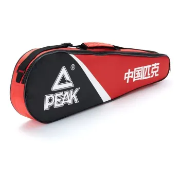 PEAK Badminton Bag With Racket 3 Pcs Shoulder Bag Red Unisex