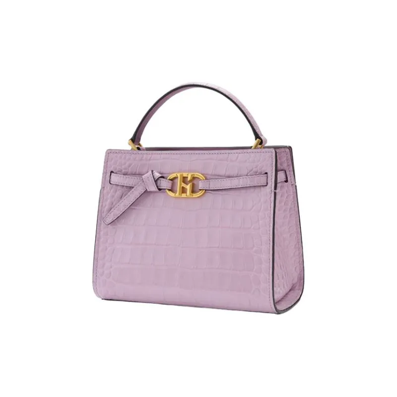HAZZYS Cow Leather Tote Bag, Shopping Bag, Handbag Medium Size Women's Light Blue/Light Purple-7