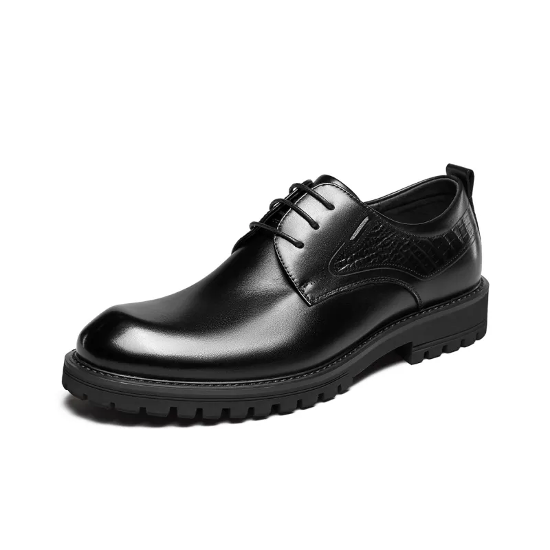 YEARCON Dress Shoes Men Low Top Brown/Black-1