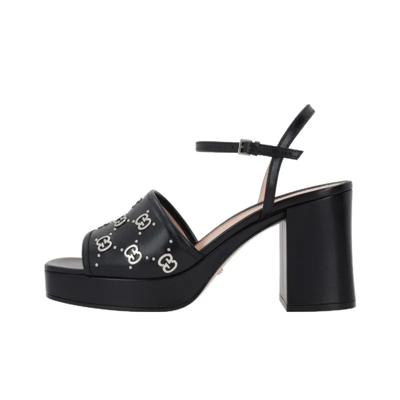 GUCCI GG Stud embellished Platform Sandals-0