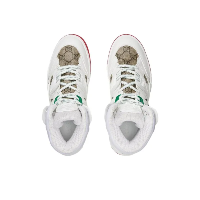 GUCCI Women's Basket Sneaker High 'White Demetra Red' Women's-2