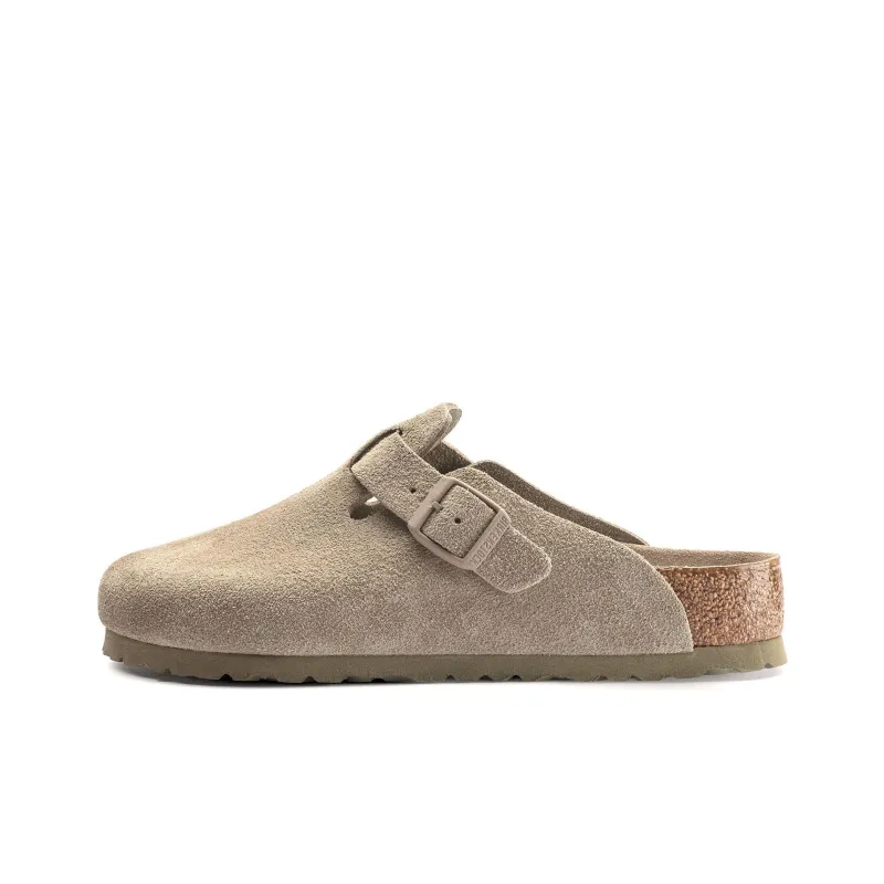 Birkenstock Boston Soft Footbed Narrow 'Faded Khaki'-0