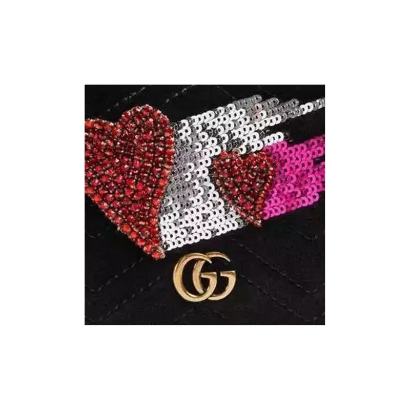 GUCCI Leather Double-Fold Flap Card Holder Wallet Regular Women's Black-2