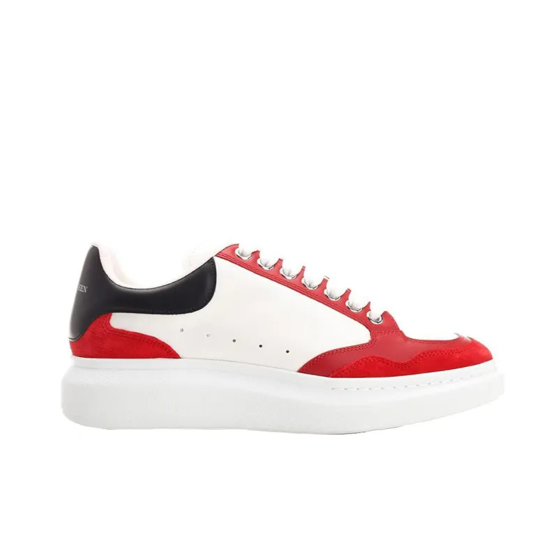 Alexander McQueen Cushioning Anti-Slip And Wear-Resistant Low-Top Casual Shoes Men's White Red-1