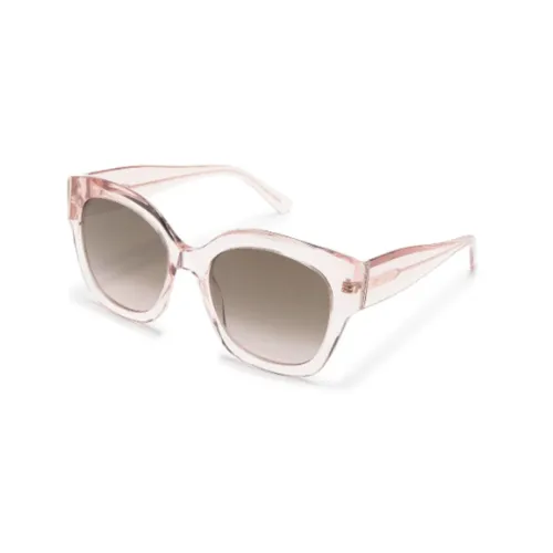 Jimmy Choo Plastic Irregular Shape Sunglasses Women's Transparent