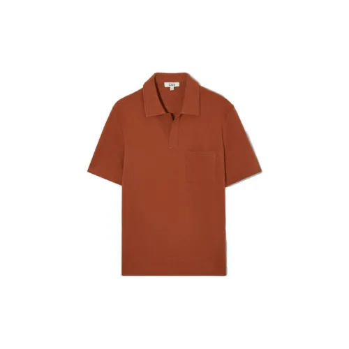 COS Polo Shirts Men Burnt Orange