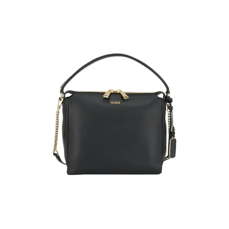 TUMI Voyageur Leather Handbag Shoulder Bag Crossbody Bag Women's Black-0