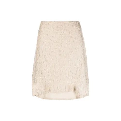 helmut lang Pre-Owned 2010s Distressed-effect Asymmetric Skirt