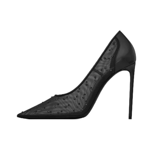 SAINT LAURENT Anja 114mm Crystal-embellished Pumps