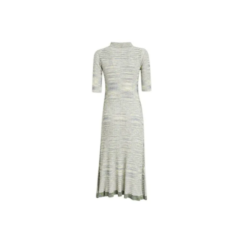 PROENZA SCHOULER Space Dye Ribbed knit Polo Dress-1
