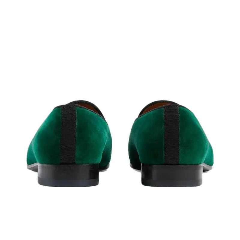 GUCCI Horsebit Men's Casual Shoes Men Low Top Green-4