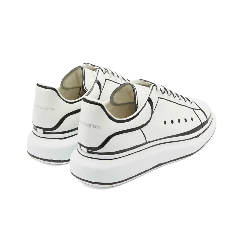 Alexander McQueen Oversized White Black Outline-4