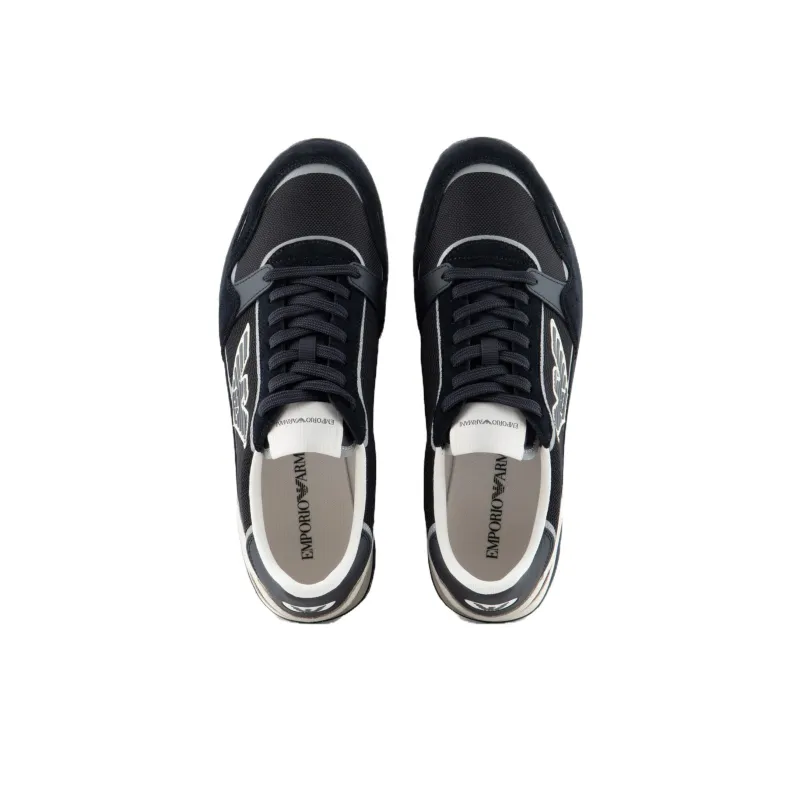 EMPORIO ARMANI Low Top Casual Shoes Men's Navy-3