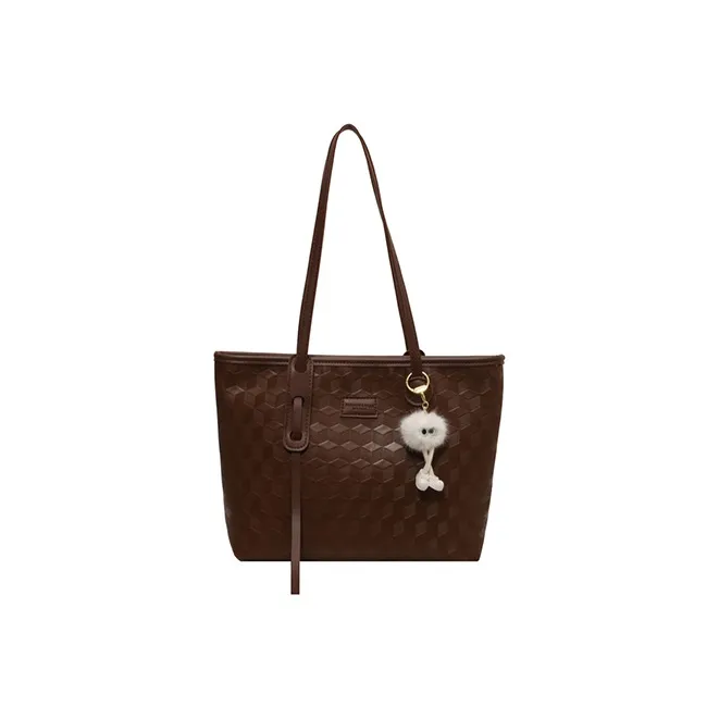 JANE KLAIN Synthetic Leather Tote Large Size Women's White & Brown/White & Khaki/Brown-0