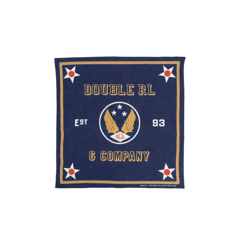 Ralph Lauren RRL Logo Print Cotton Scarf-1