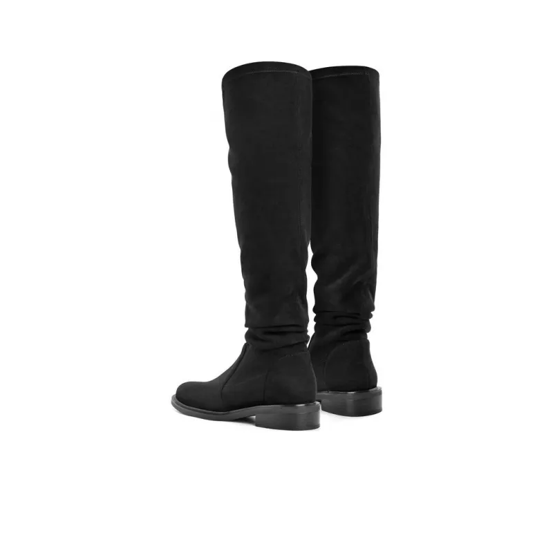 BELLE Knee high Boots 3.5CM Women's Sandstone Brown, Meteorite Black-6