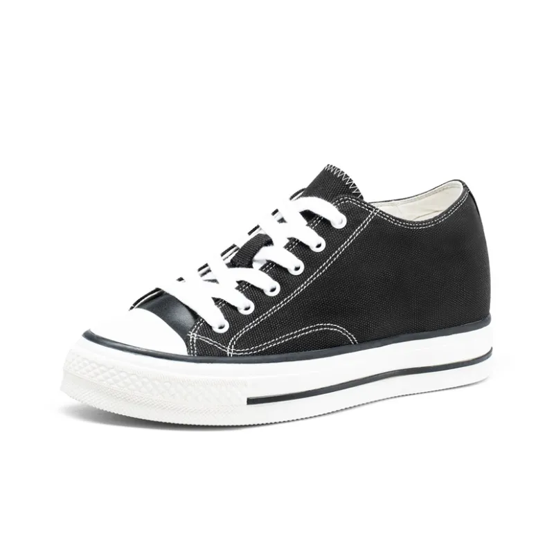 He Jinchang Canvas Shoes Women's Low Top Black-2