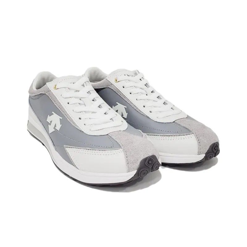 DESCENTE Cron Racer Anti Slip Wear Resistant Low Top Running Shoes Unisex White Gray-1