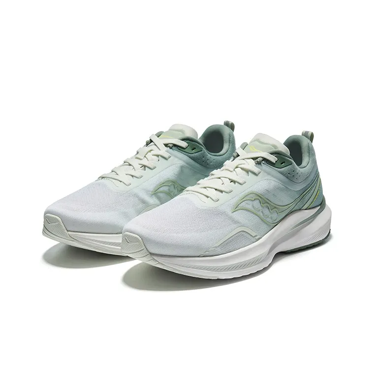 Saucony Humming 3 Cushioning Anti Slip And Wear Resistant Low Top Casual Running Shoes Unisex Beige Green-2