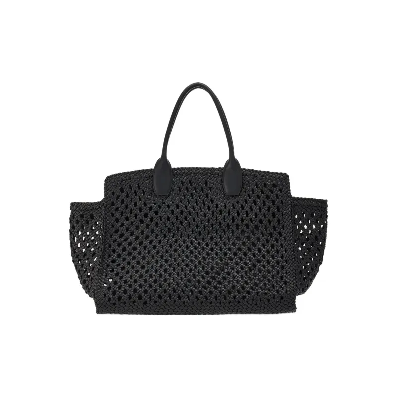 FERRAGAMO Studio Calfskin Handbag Extra Large Women's Black-2