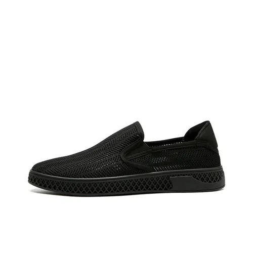 YEDANI Men's Casual Shoes Men Low-Top Black