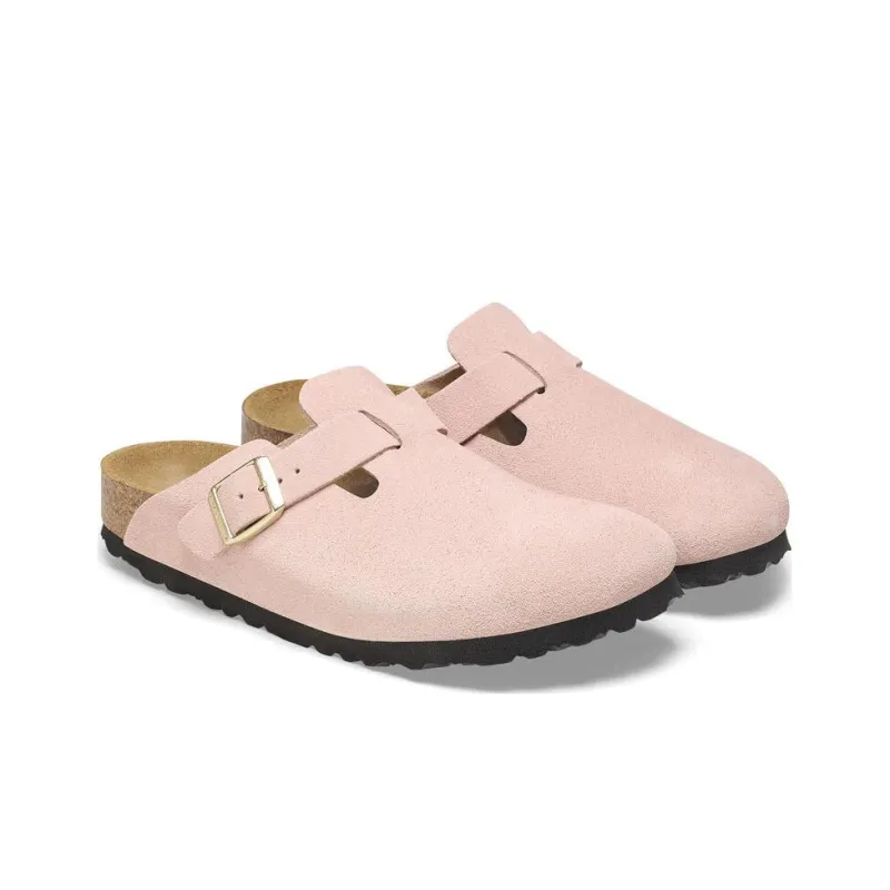 Birkenstock Women's Boston Suede Leather 'Light Rose'-3