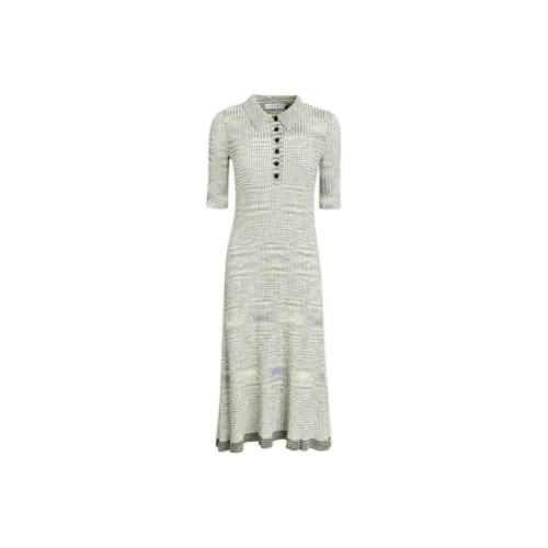 PROENZA SCHOULER Space Dye Ribbed knit Polo Dress