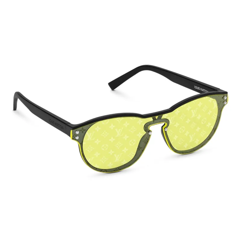 LOUIS VUITTON Irregular Shape Sunglasses Men's Black-1