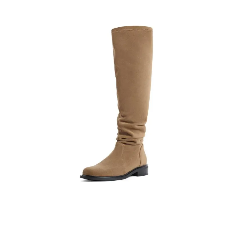 BELLE Knee high Boots 3.5CM Women's Sandstone Brown, Meteorite Black-1